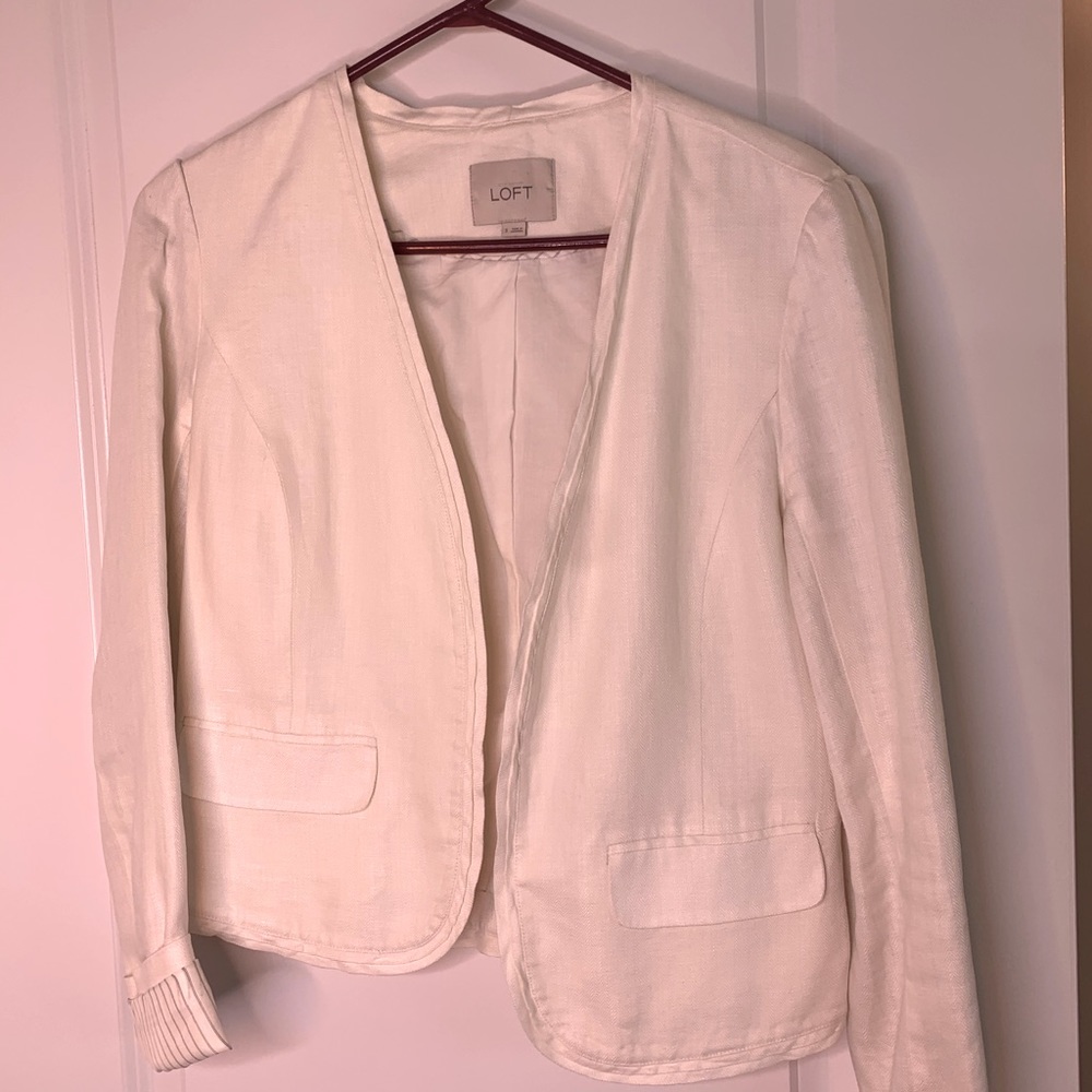 Loft White casual blazer